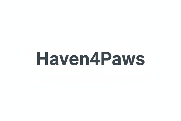 Plain white background, and just the words "Haven4Paws"